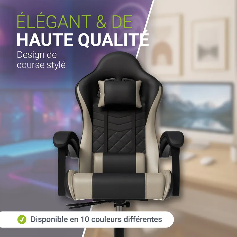 Chaise gamer HyperSeat – simili cuir, réglable