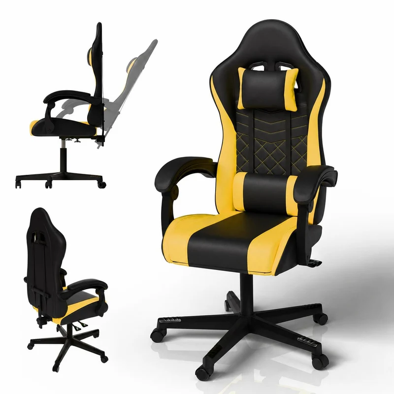 Chaise gamer HyperSeat – simili cuir, réglable