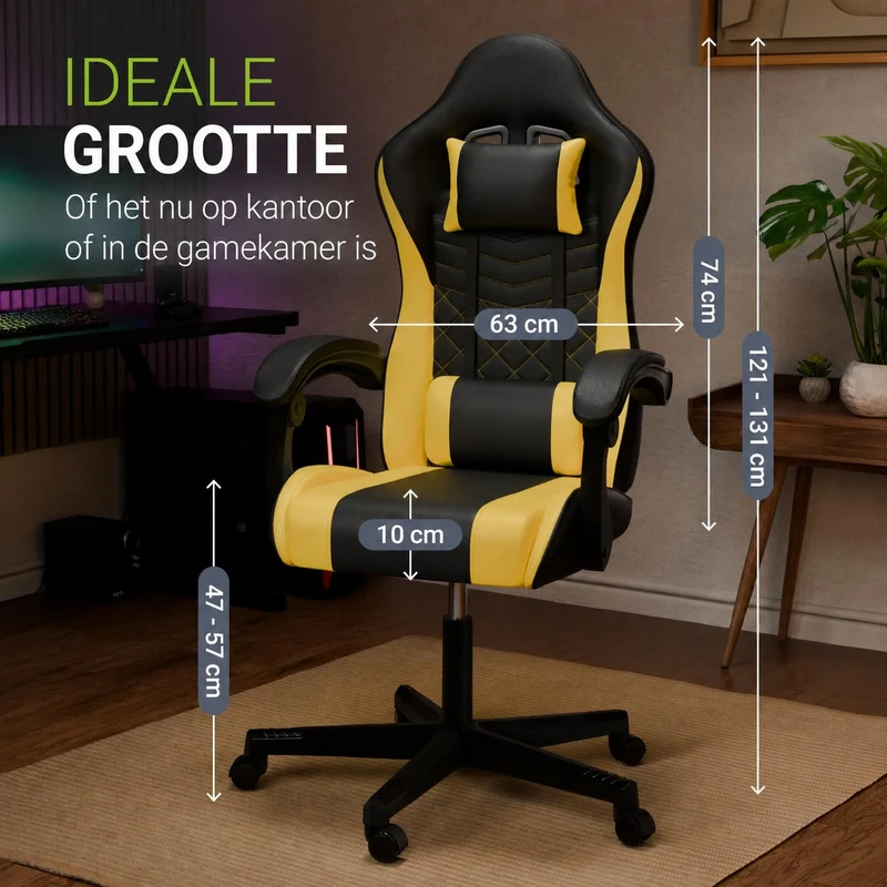 Chaise gamer HyperSeat – simili cuir, réglable