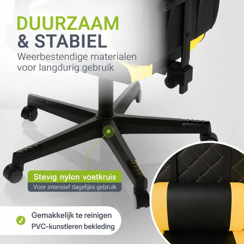 Chaise gamer HyperSeat – simili cuir, réglable