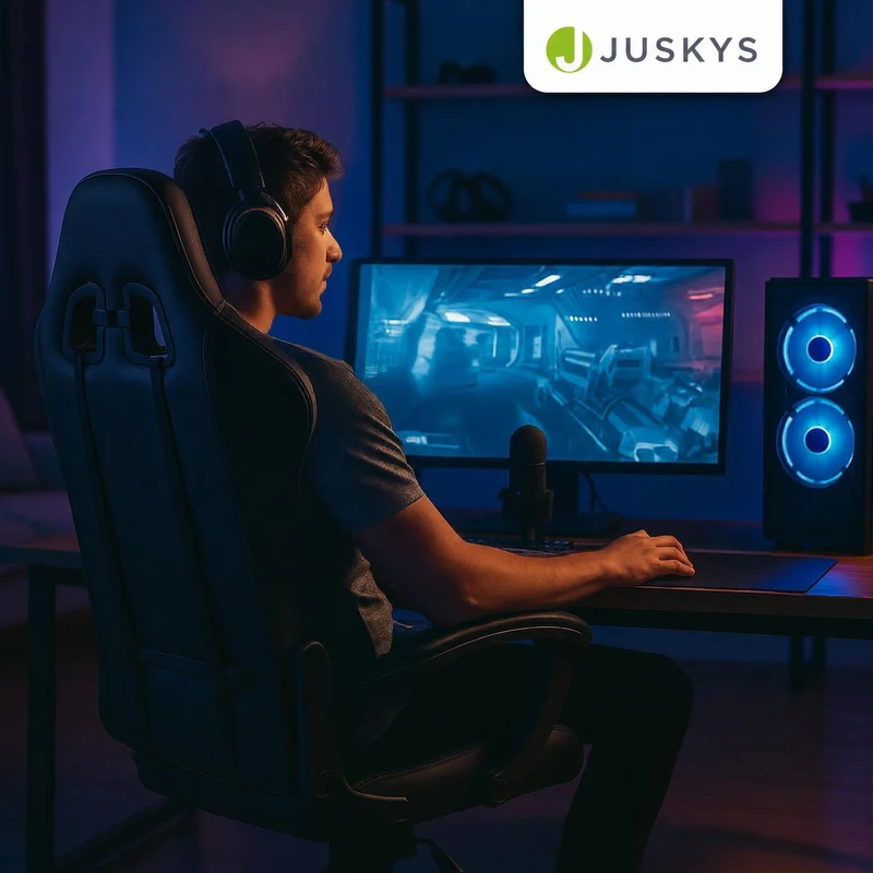 Chaise gamer HyperSeat – simili cuir, réglable