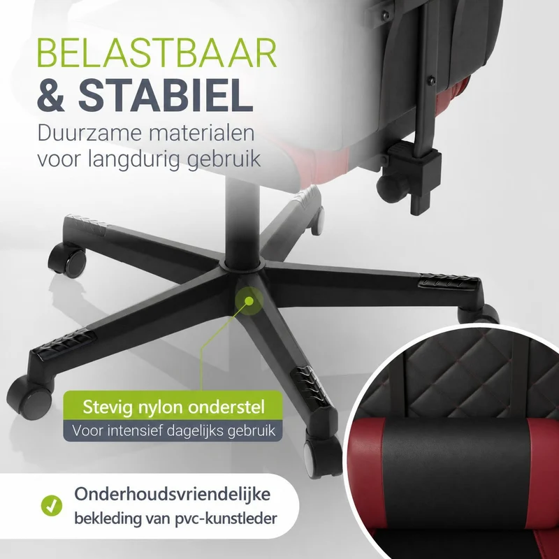 Chaise gamer HyperSeat – simili cuir, réglable