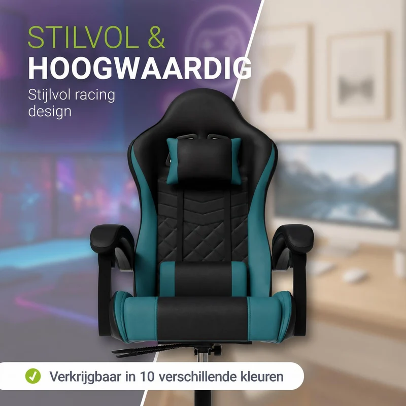 Chaise gamer HyperSeat – simili cuir, réglable