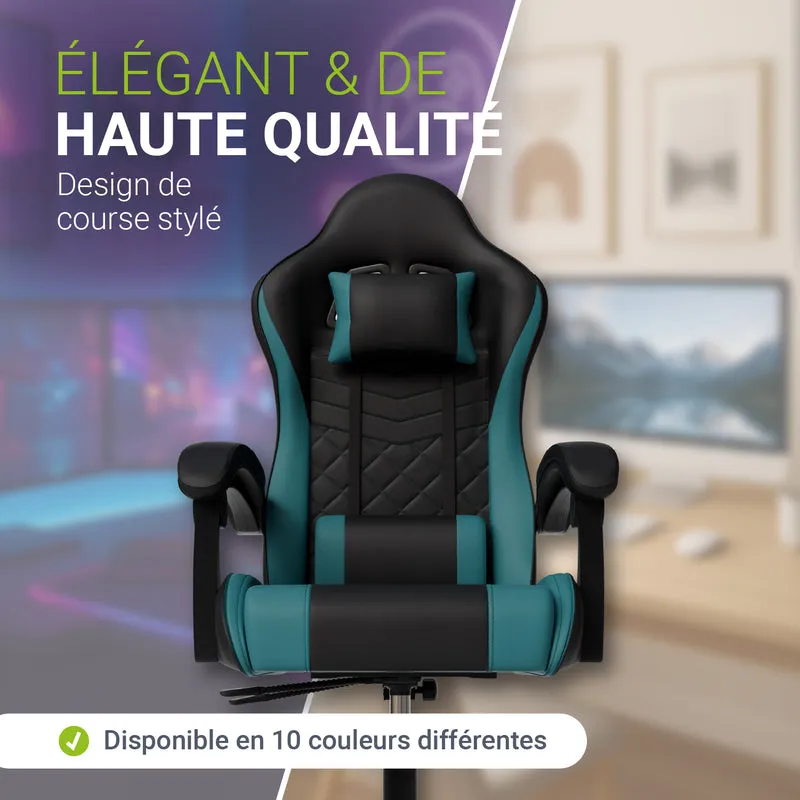 Chaise gamer HyperSeat – simili cuir, réglable