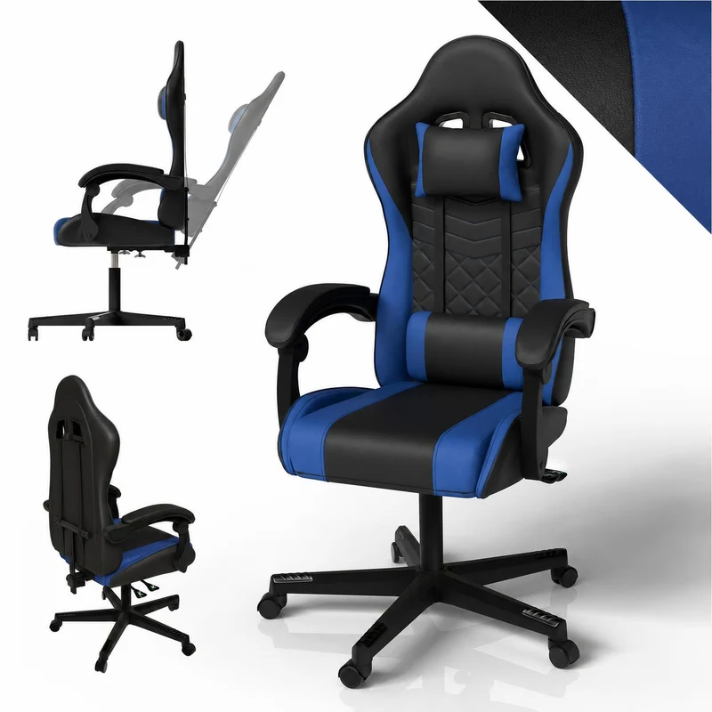 Chaise gamer HyperSeat – simili cuir, réglable