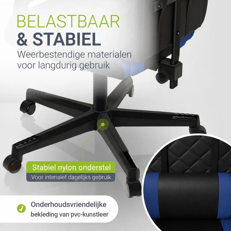 Chaise gamer HyperSeat – simili cuir, réglable