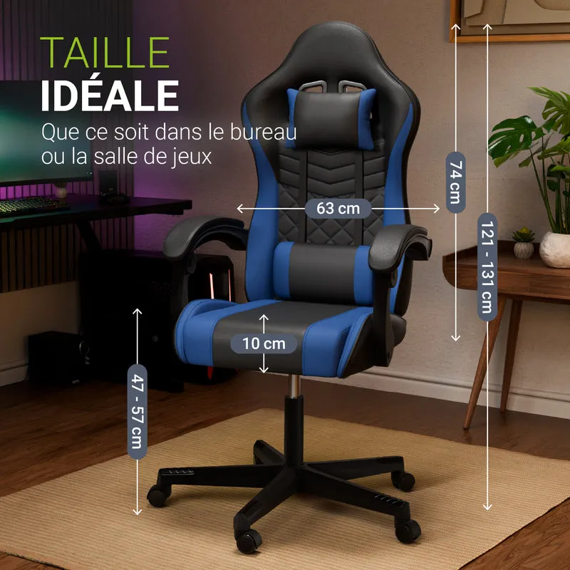 Chaise gamer HyperSeat – simili cuir, réglable