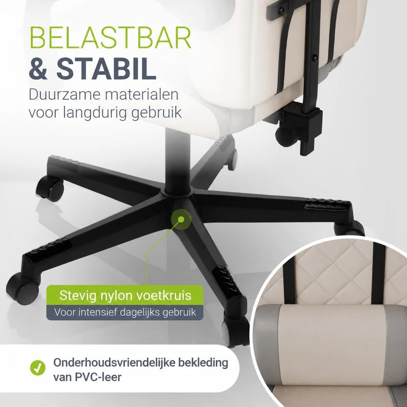 Chaise gamer HyperSeat – simili cuir, réglable