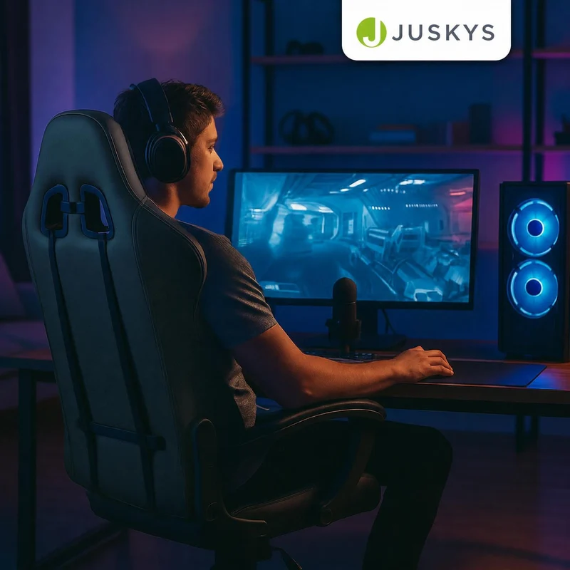 Chaise gamer HyperSeat – simili cuir, réglable
