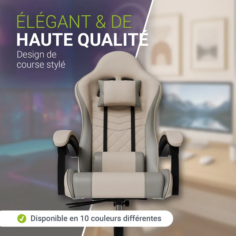Chaise gamer HyperSeat – simili cuir, réglable