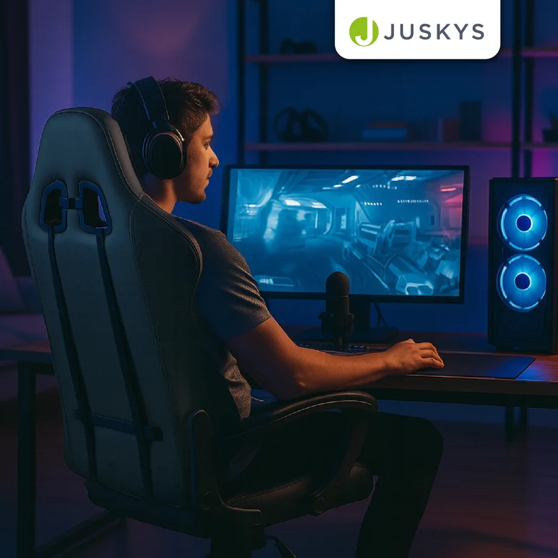 Chaise gamer HyperSeat – simili cuir, réglable