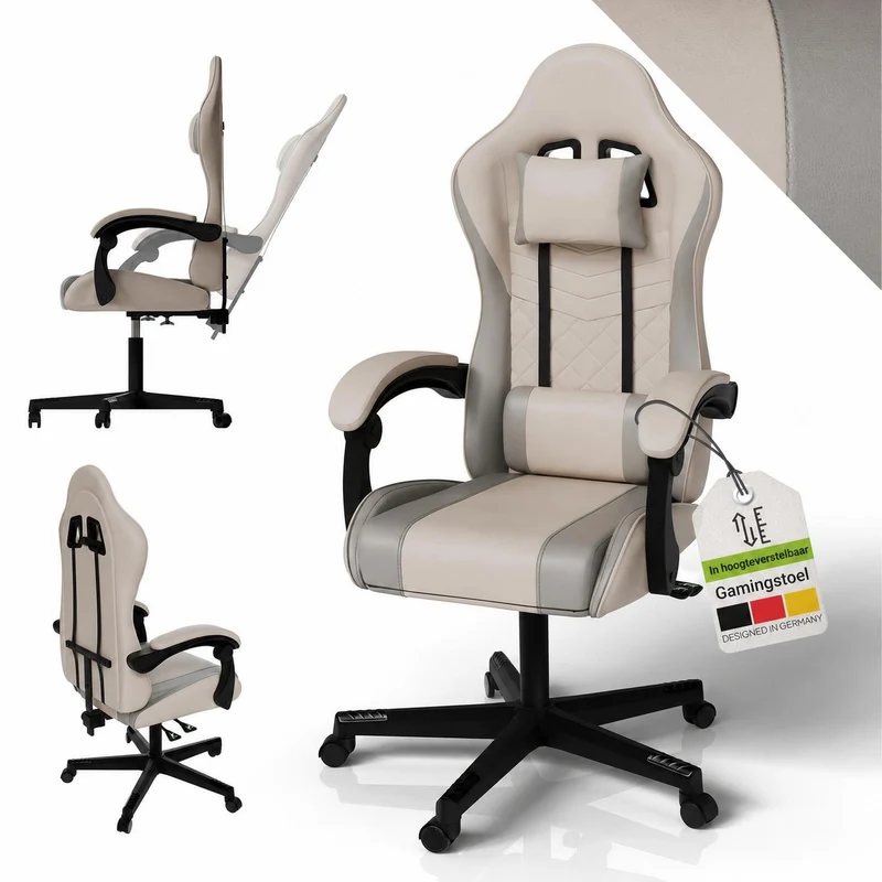 Chaise gamer HyperSeat – simili cuir, réglable