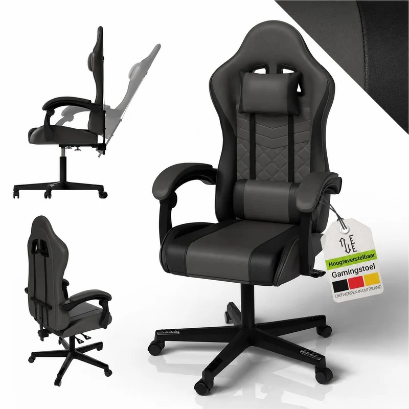 Chaise gamer HyperSeat – simili cuir, réglable