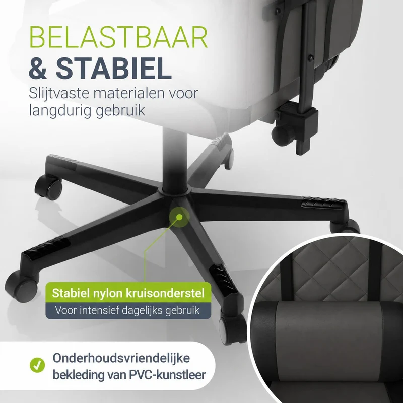 Chaise gamer HyperSeat – simili cuir, réglable