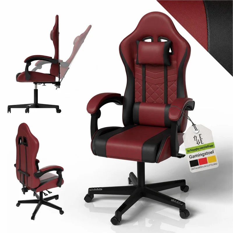 Chaise gamer HyperSeat – simili cuir, réglable