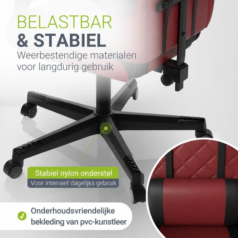 Chaise gamer HyperSeat – simili cuir, réglable