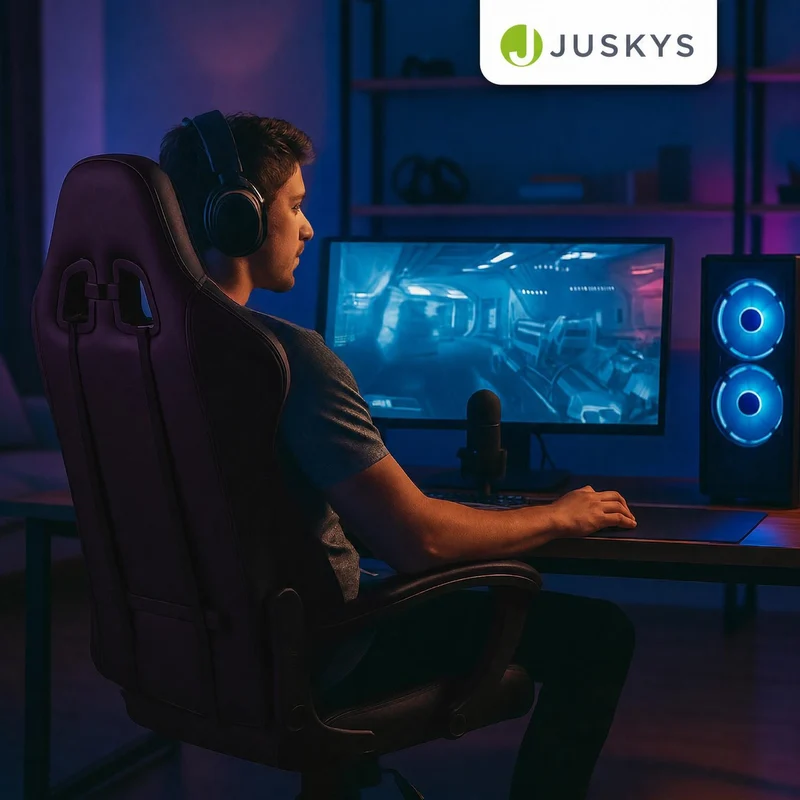 Chaise gamer HyperSeat – simili cuir, réglable