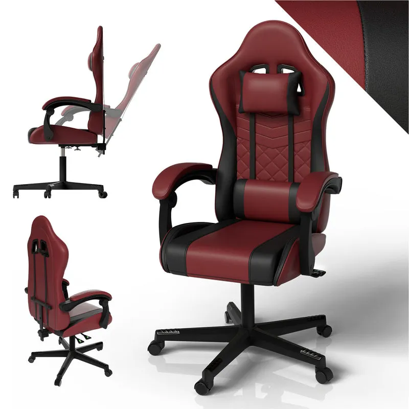 Chaise gamer HyperSeat – simili cuir, réglable