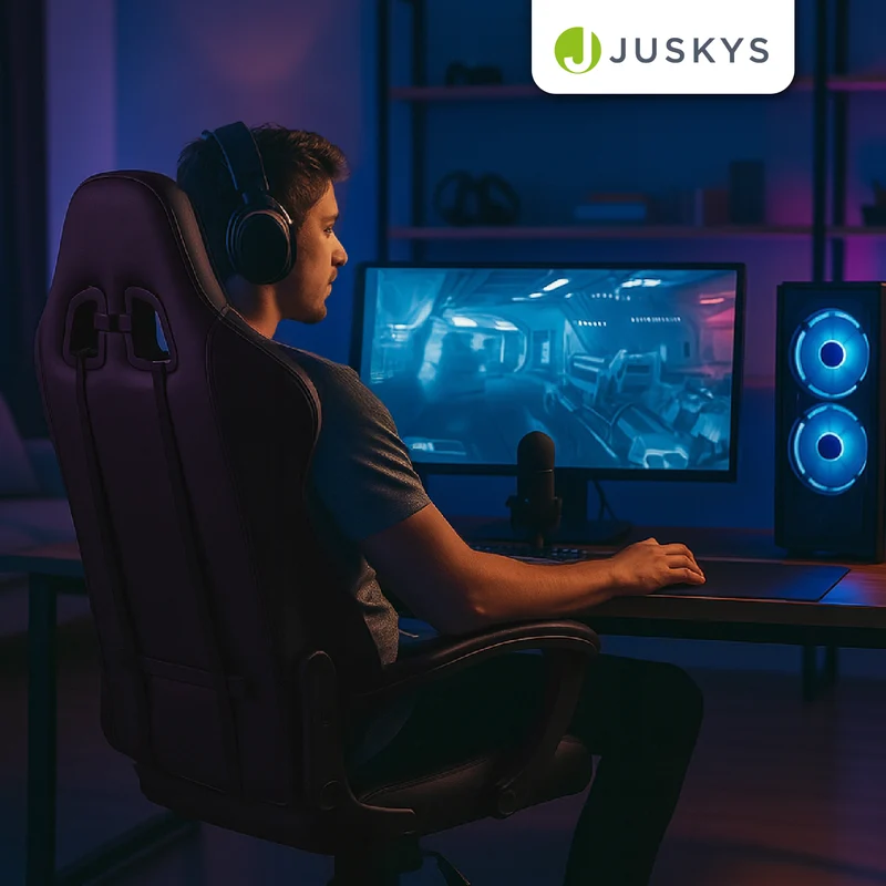 Chaise gamer HyperSeat – simili cuir, réglable