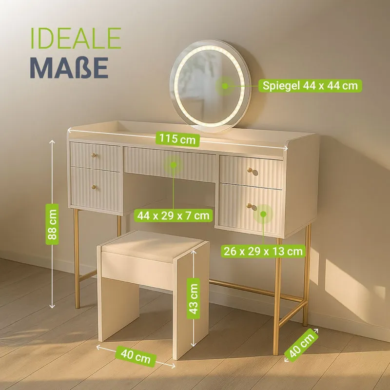 Coiffeuse avec miroir Samira