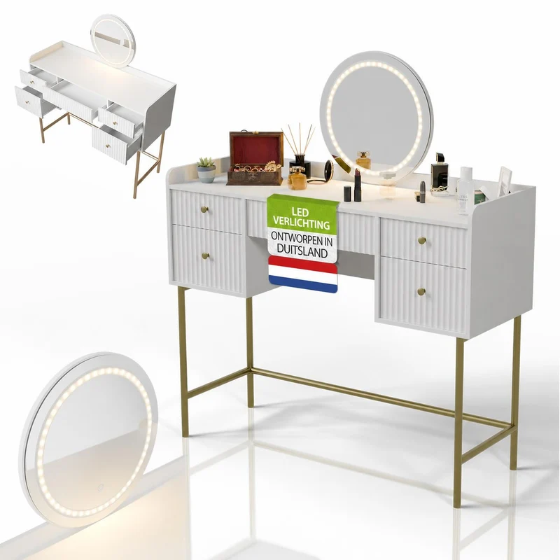 Coiffeuse avec miroir Samira