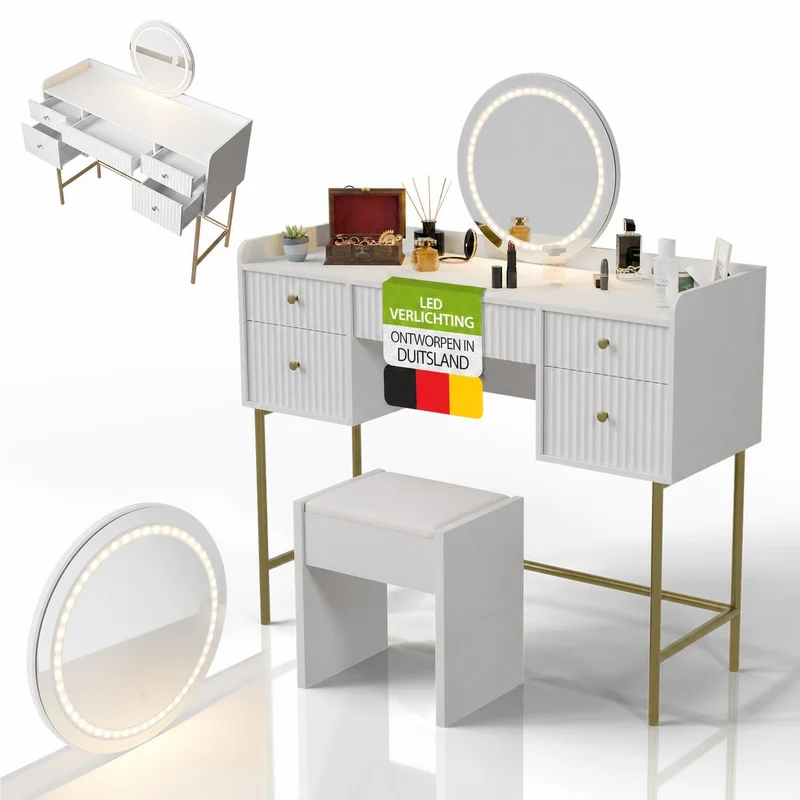 Coiffeuse avec miroir Samira
