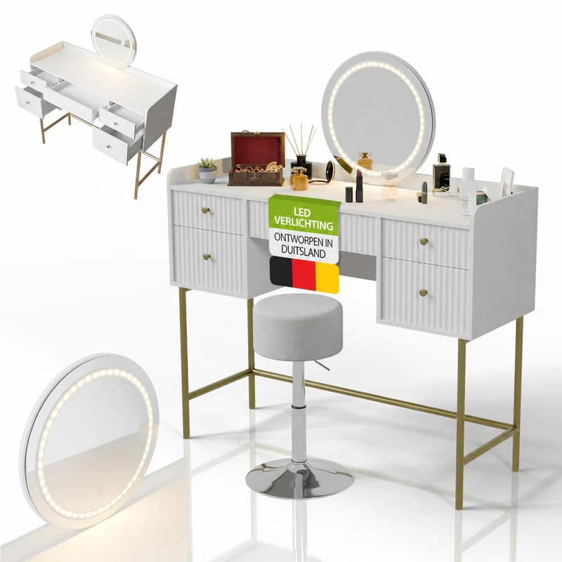 Coiffeuse avec miroir Samira