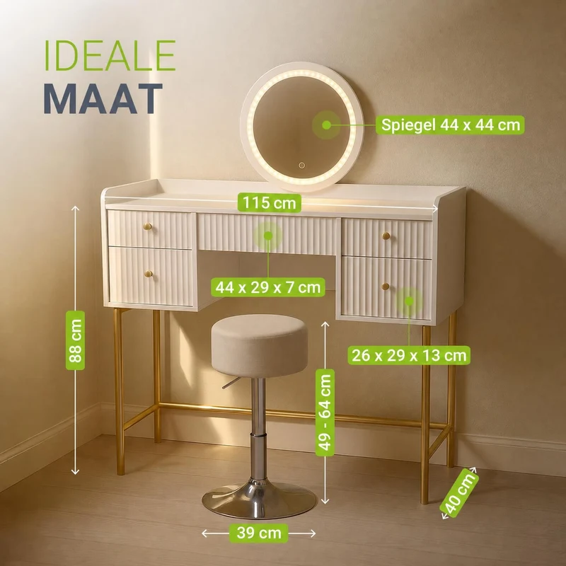 Coiffeuse avec miroir Samira