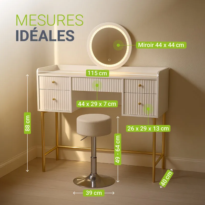 Coiffeuse avec miroir Samira