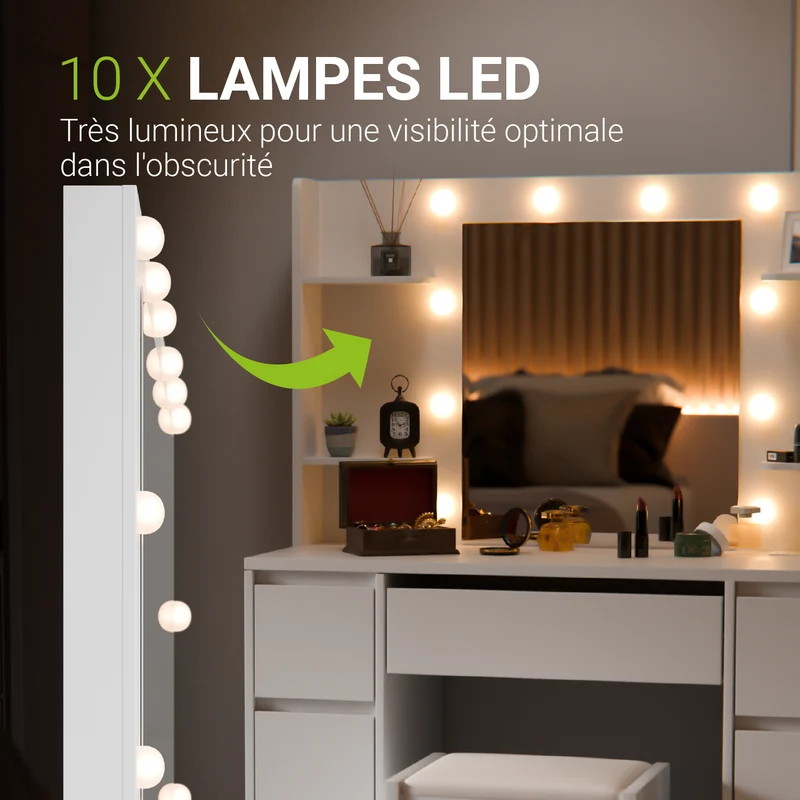 Coiffeuse avec miroir Malia