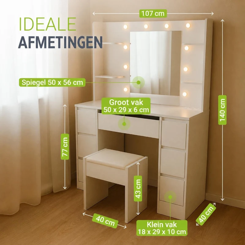 Coiffeuse avec miroir Malia