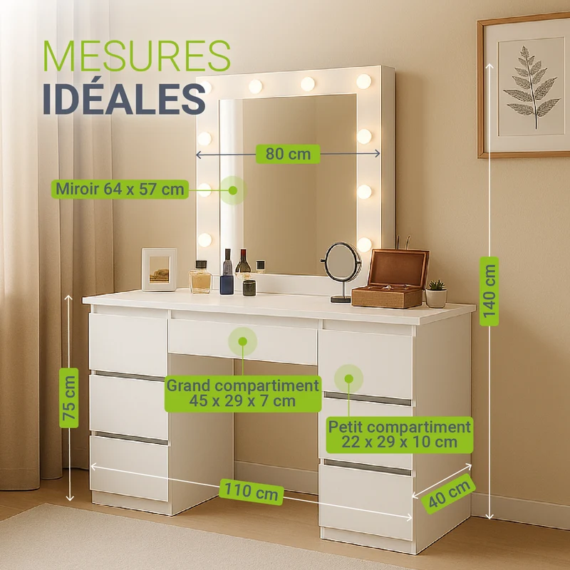 Coiffeuse avec miroir Talea