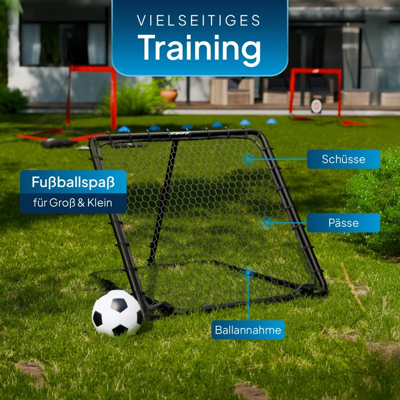 Filet de rebond de football Power Pass – 100 x 100 cm