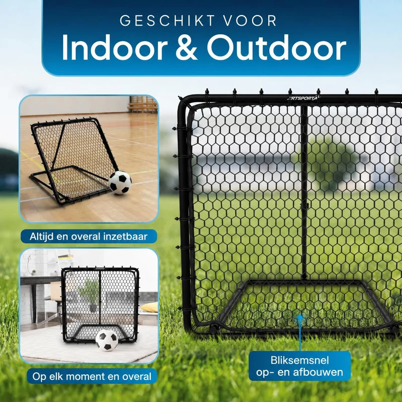 Filet de rebond de football Power Pass – 100 x 100 cm