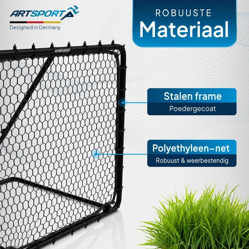 Filet de rebond de football Power Pass – 100 x 100 cm