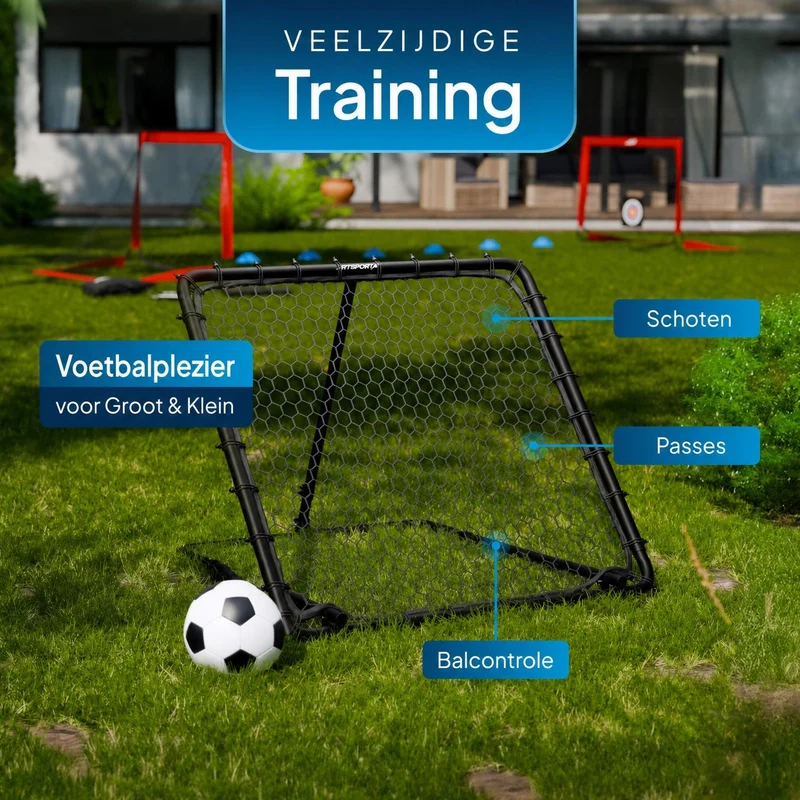 Filet de rebond de football Power Pass – 100 x 100 cm