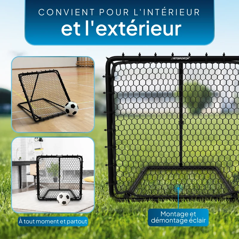 Filet de rebond de football Power Pass – 100 x 100 cm