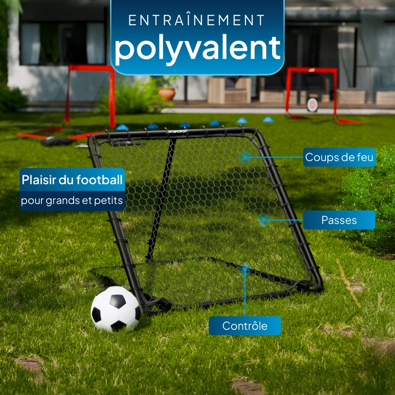 Filet de rebond de football Power Pass – 100 x 100 cm
