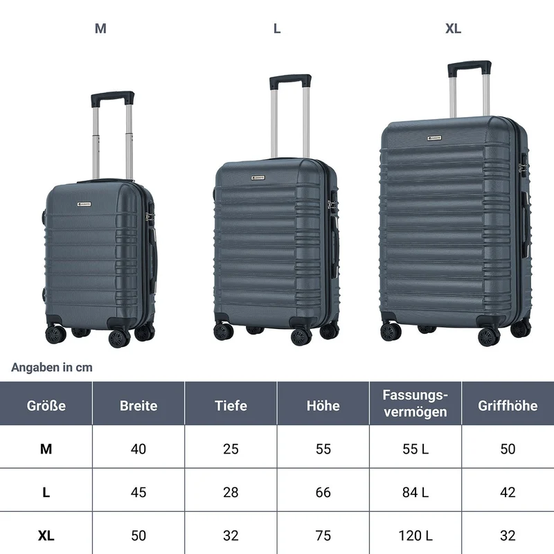 Ensemble de valises rigides Rome