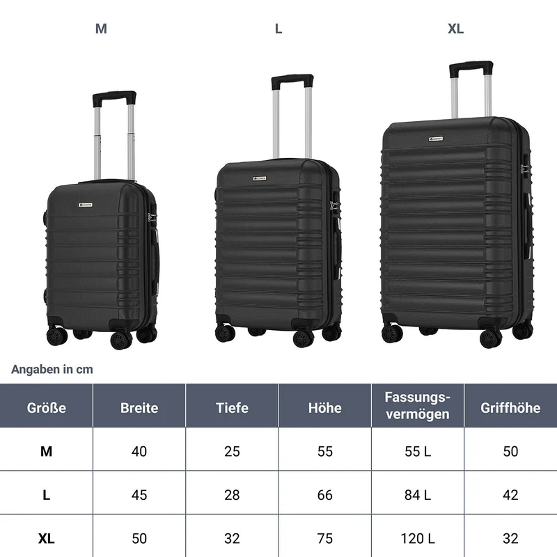 Ensemble de valises rigides Rome