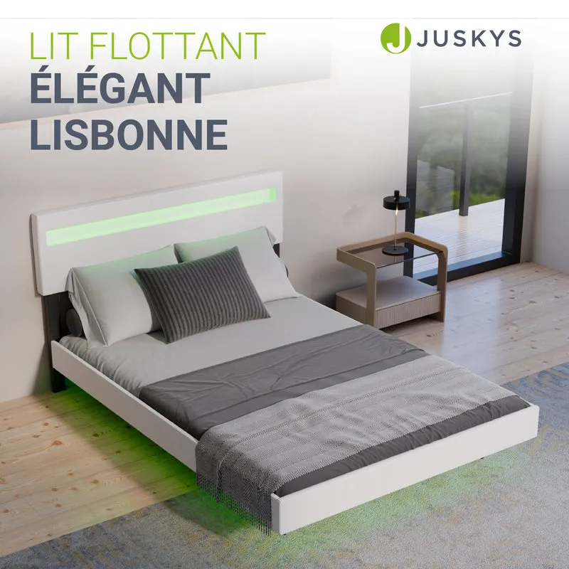 Lit flottant Lissabon 140 x 200 cm – avec sommier à lattes