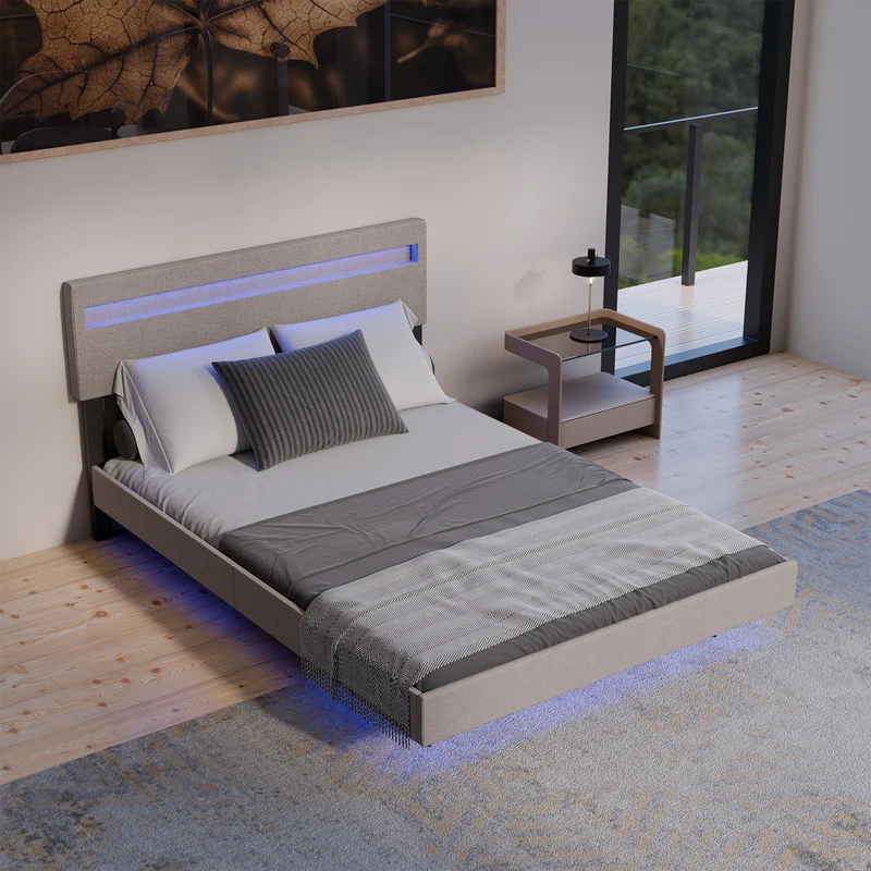 Lit flottant Lissabon 140 x 200 cm – avec sommier à lattes