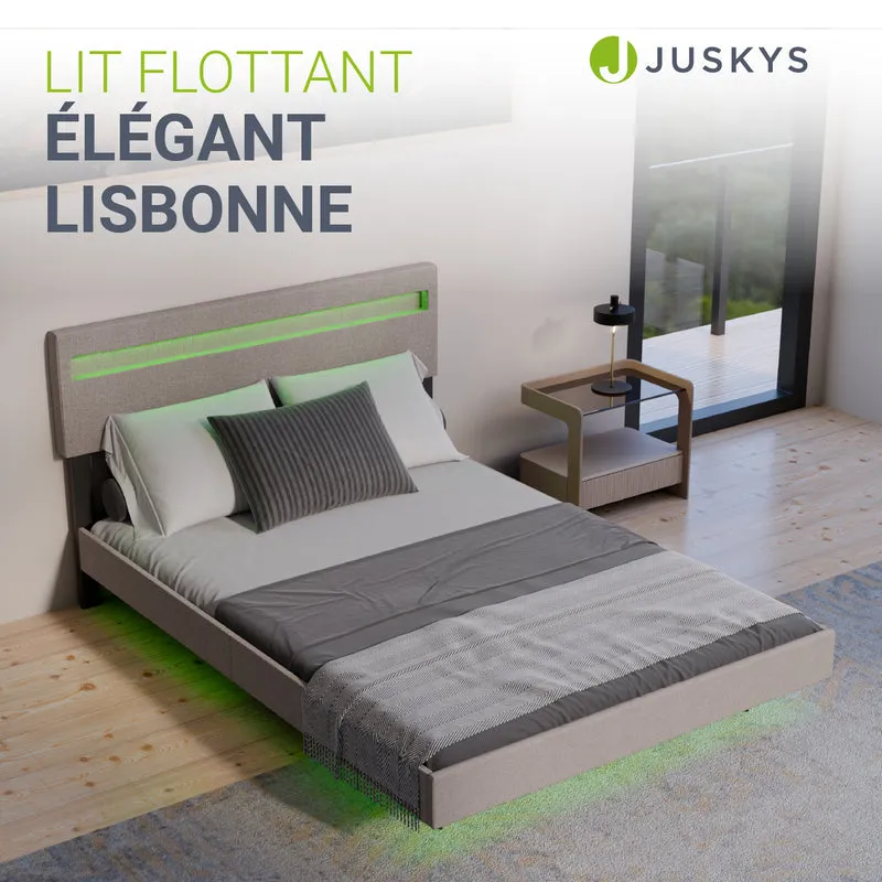 Lit flottant Lissabon 140 x 200 cm – avec sommier à lattes