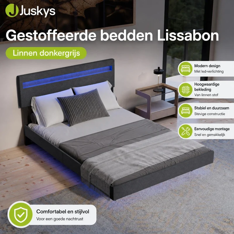 Lit flottant Lissabon 140 x 200 cm – avec sommier à lattes