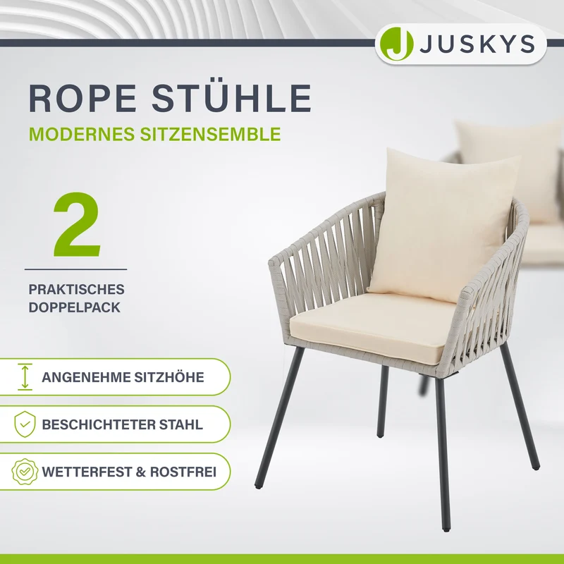 Ensemble de 2 chaises en corde