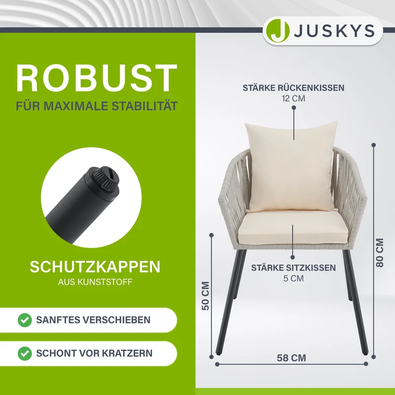 Ensemble de 2 chaises en corde