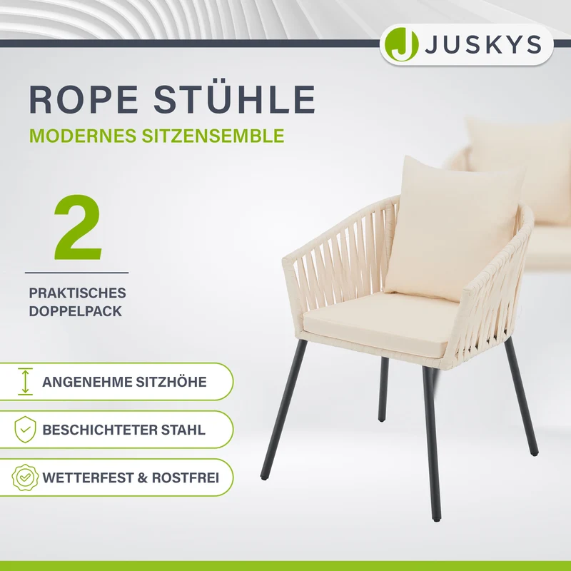 Ensemble de 2 chaises en corde