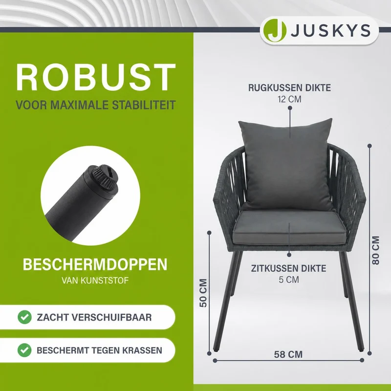 Ensemble de 2 chaises en corde