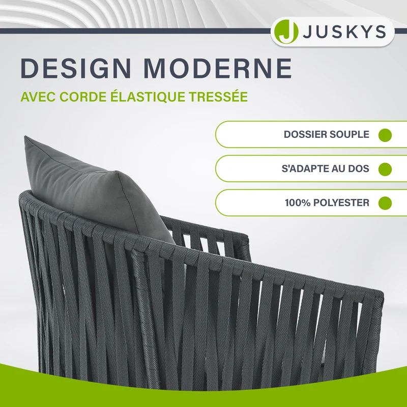 Ensemble de 2 chaises en corde