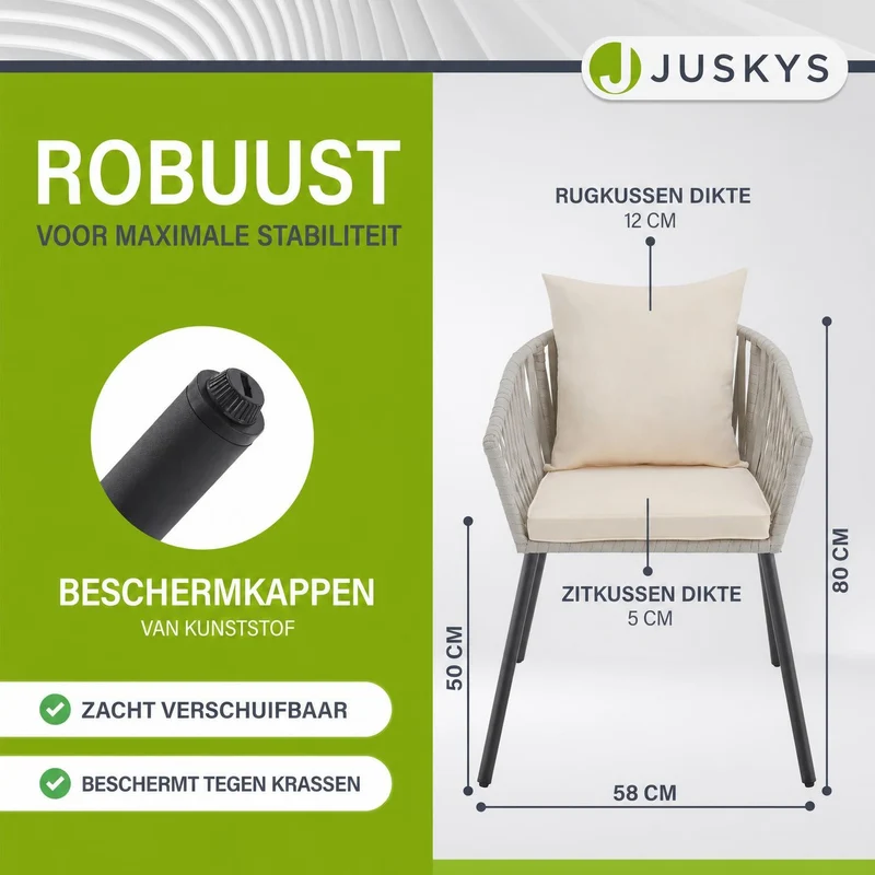 Ensemble de 2 chaises en corde